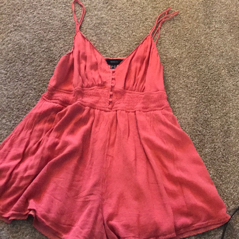 Orange-Pink Romper